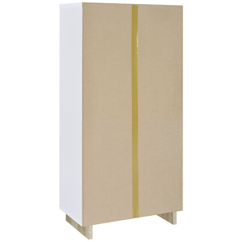 Herrera 65-inch 6-shelf Bookcase White and Distressed PineWhite