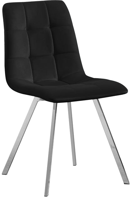 Terrazo Black Velvet Dining Chair