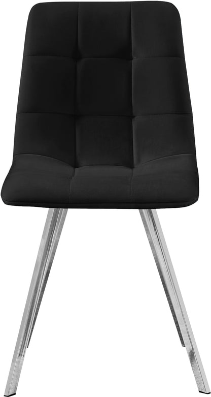 Terrazo Black Velvet Dining Chair