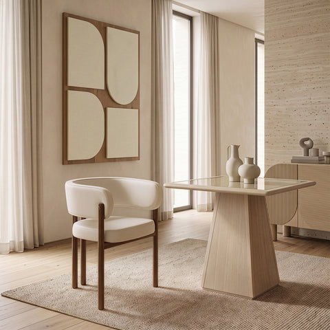 Isolde Cream Vegan Leather Upholstered Dining Chair, 2-Piece (Style 3) (Style 2)