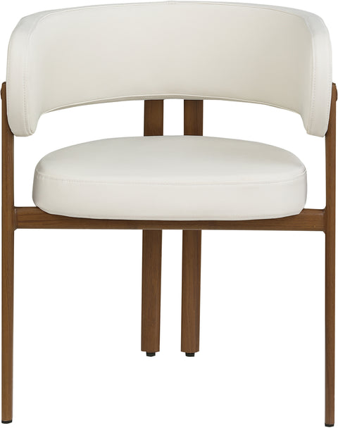 Isolde Cream Vegan Leather Upholstered Dining Chair, 2-Piece (Style 3) (Style 2)