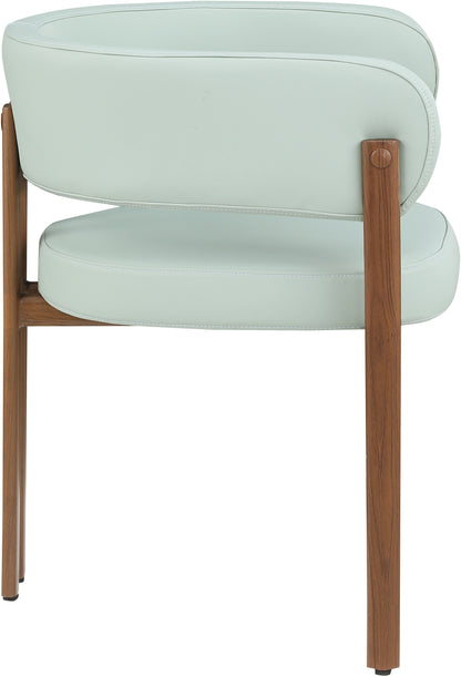 Acacia Mint Green Faux Leather Dining Chair C
