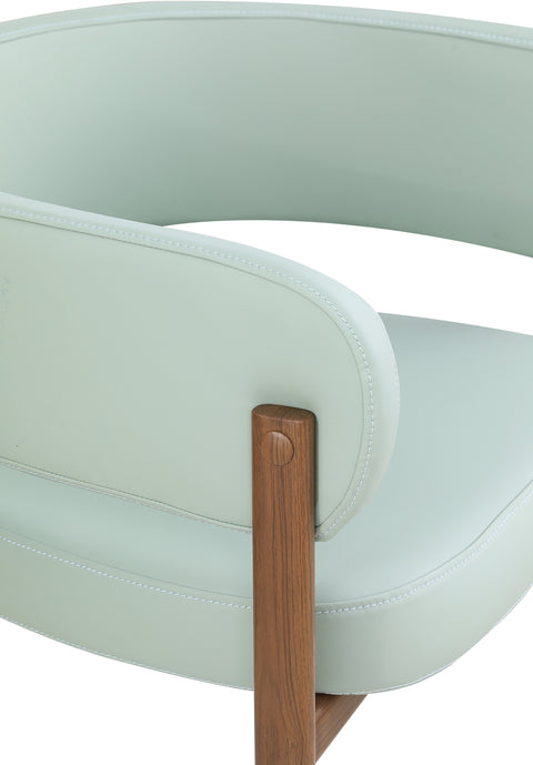 Acacia Mint Green Faux Leather Dining Chair C