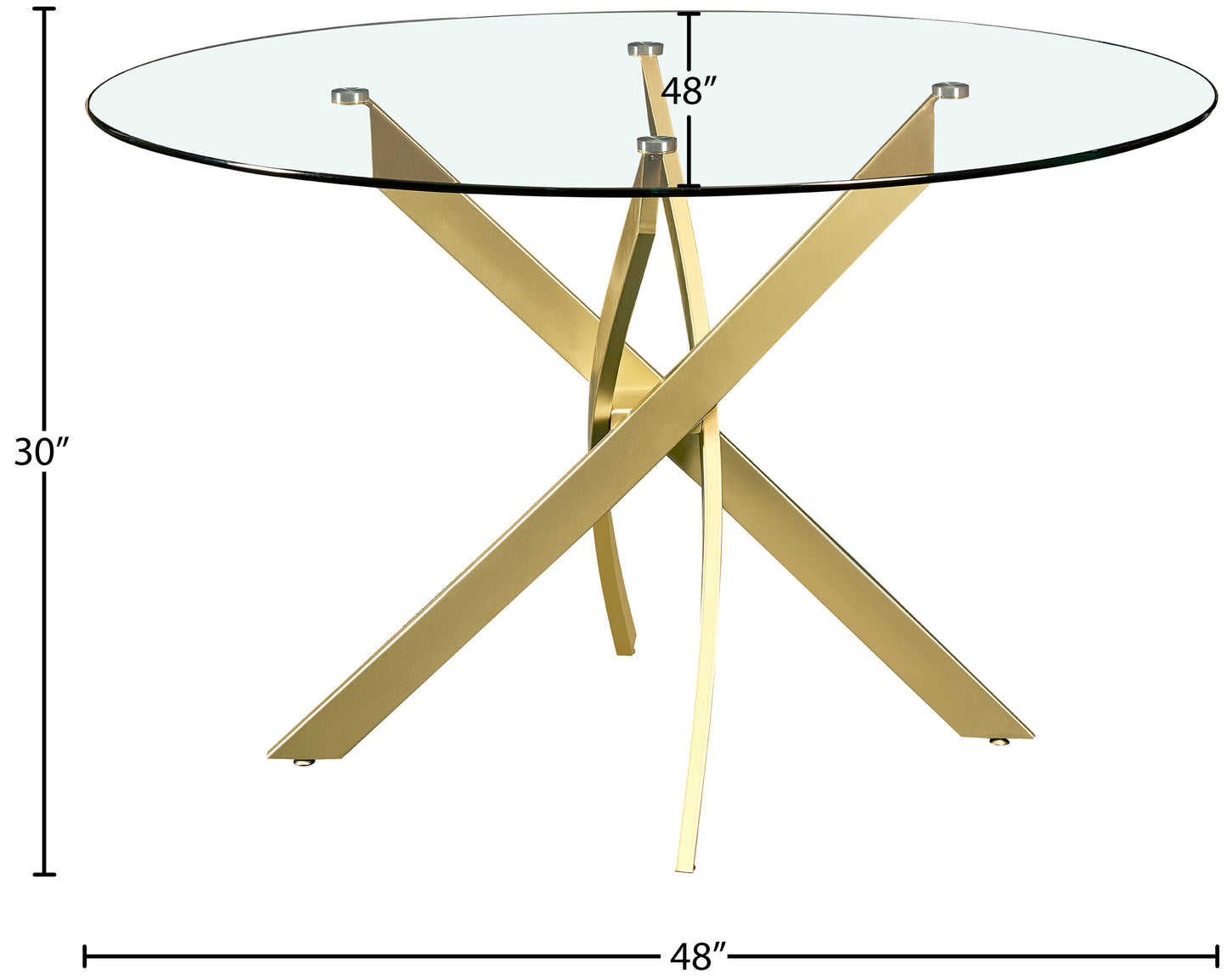 oakhill brushed gold dining table t