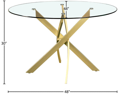 Oakhill Brushed Gold Dining Table T