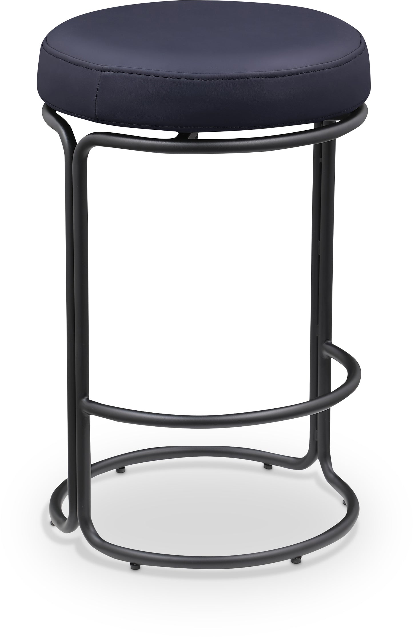 globus black vegan leather counter stool