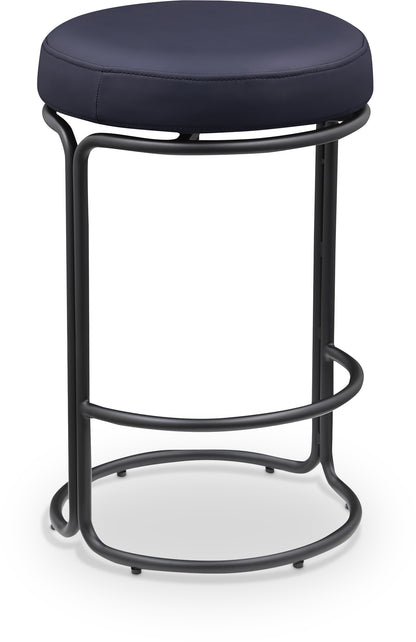 Globus Black Vegan Leather Counter Stool