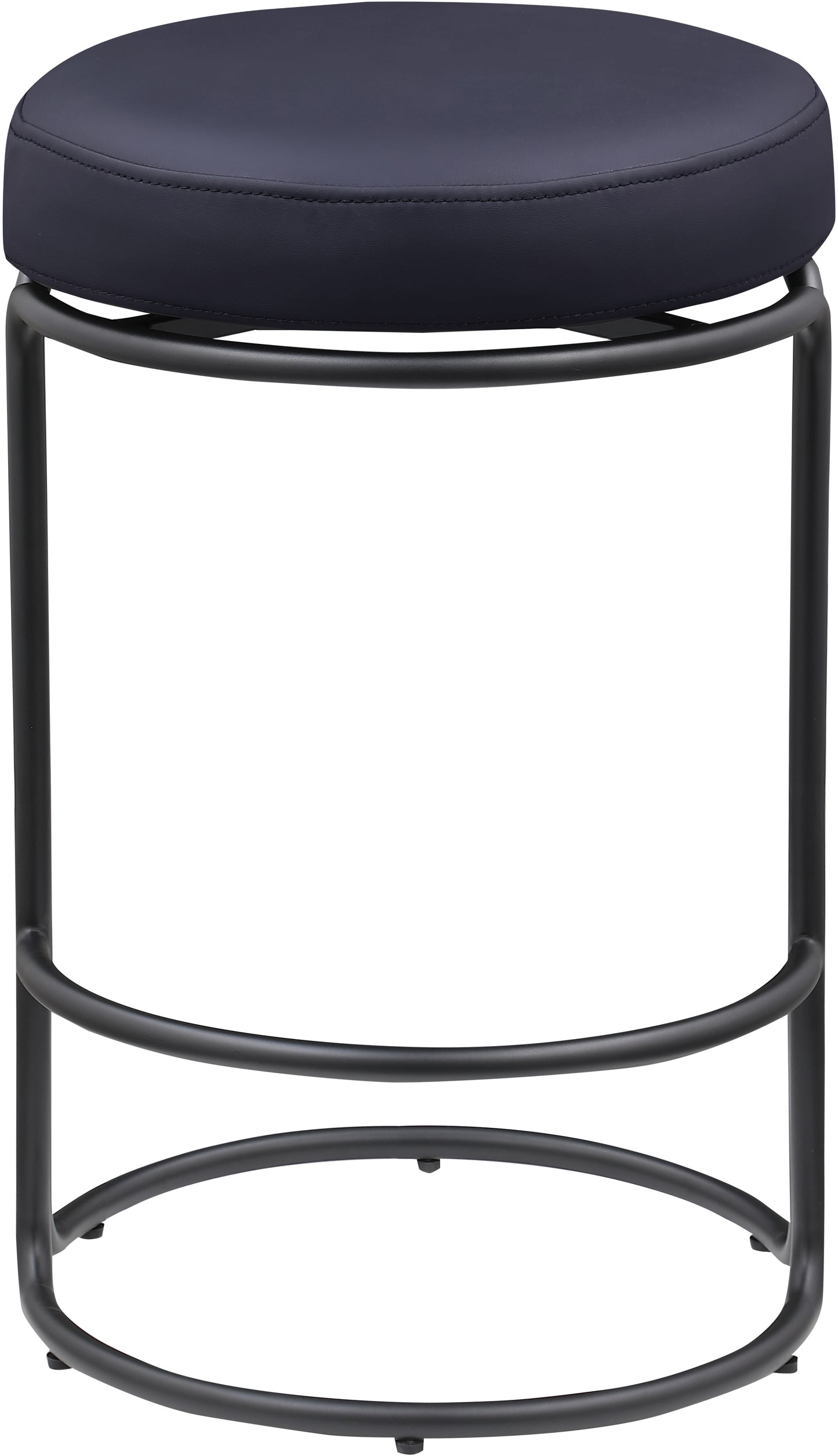 globus black vegan leather counter stool