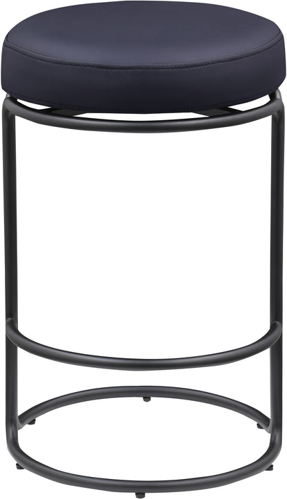 Globus Black Vegan Leather Counter Stool