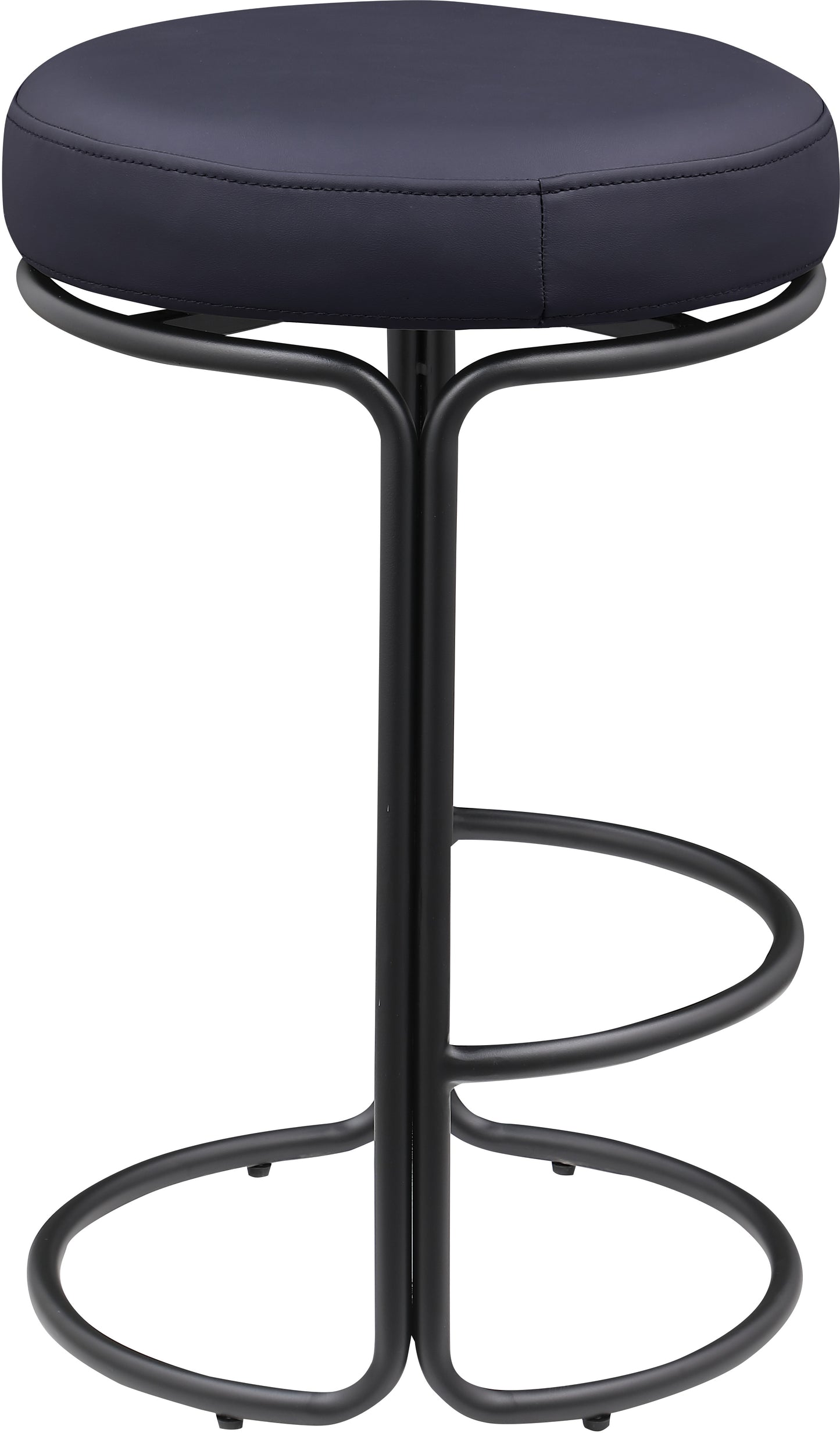 globus black vegan leather counter stool