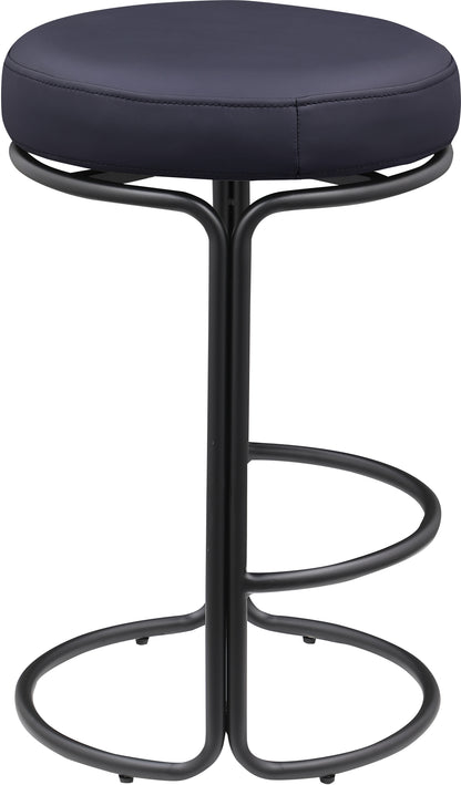 Globus Black Vegan Leather Counter Stool