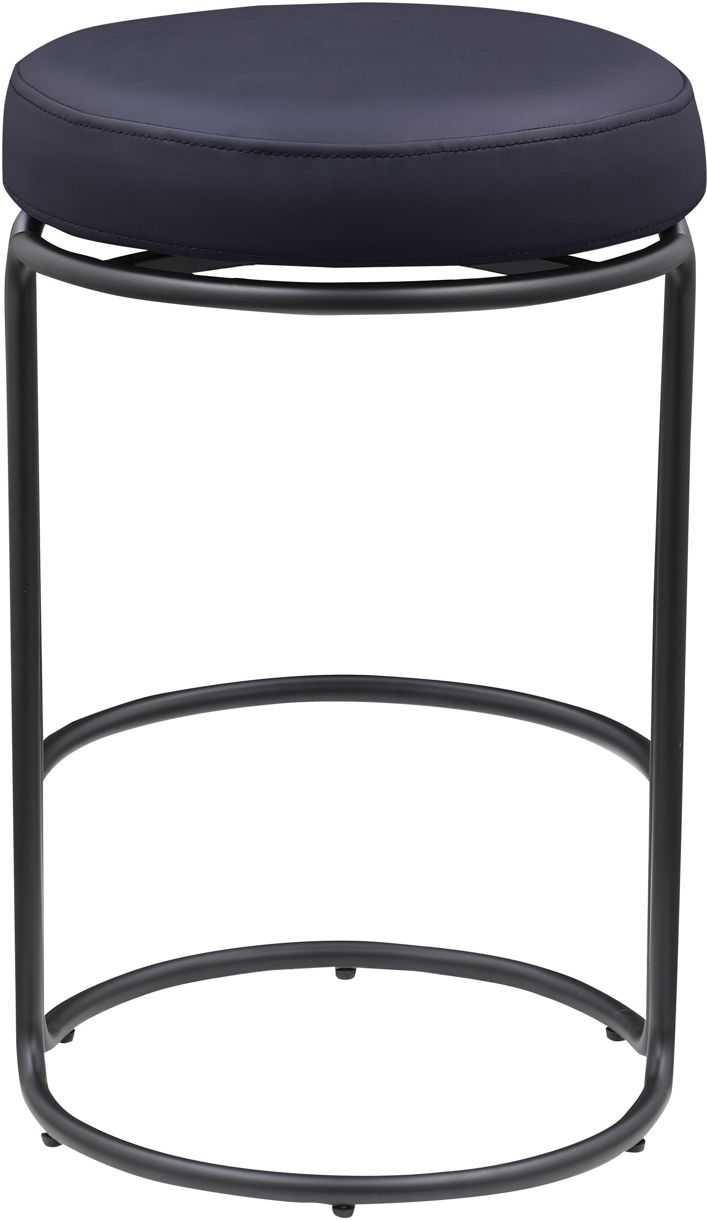 globus black vegan leather counter stool