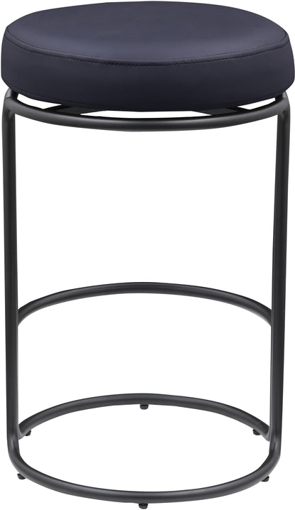 Globus Black Vegan Leather Counter Stool