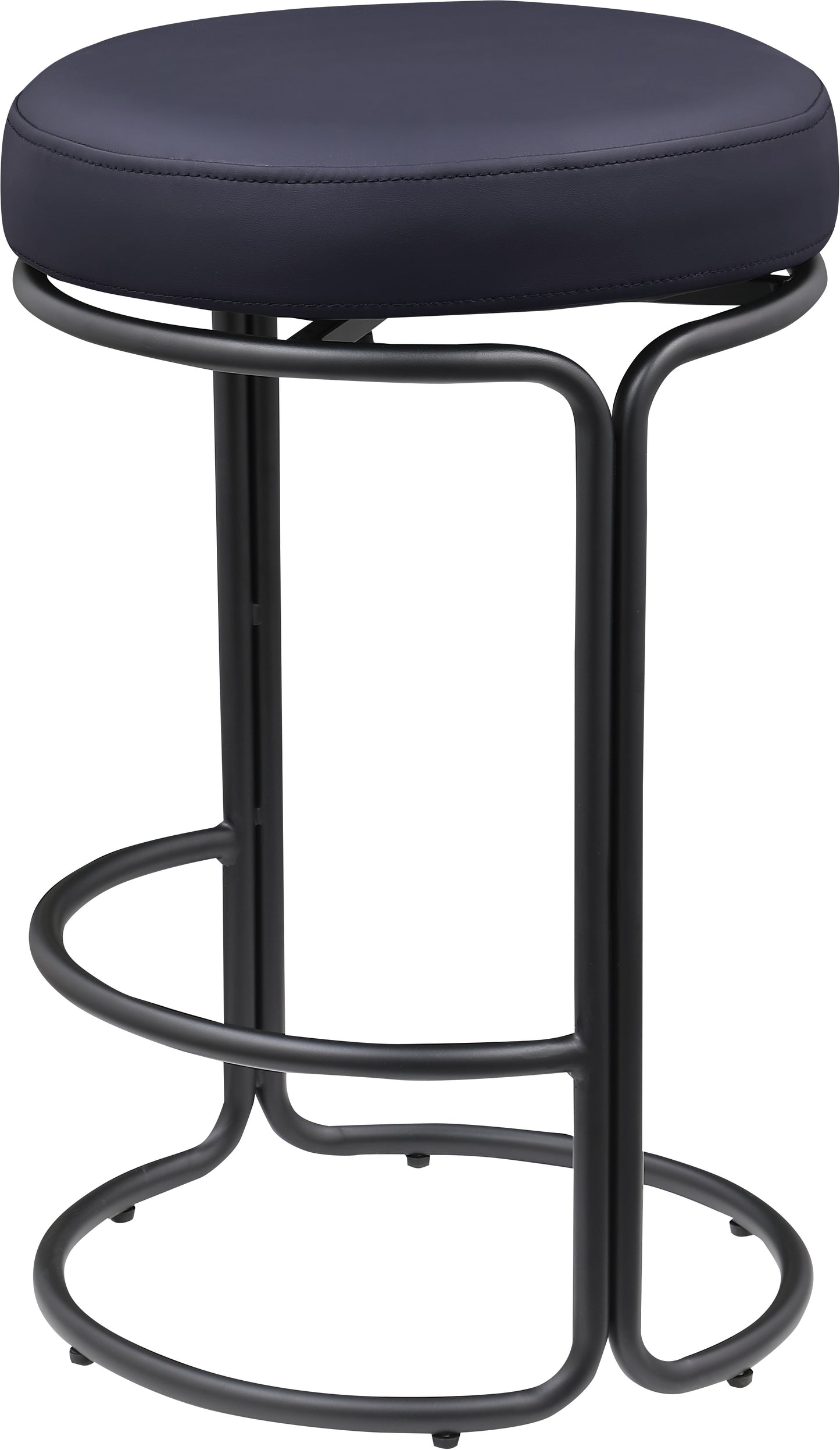 globus black vegan leather counter stool