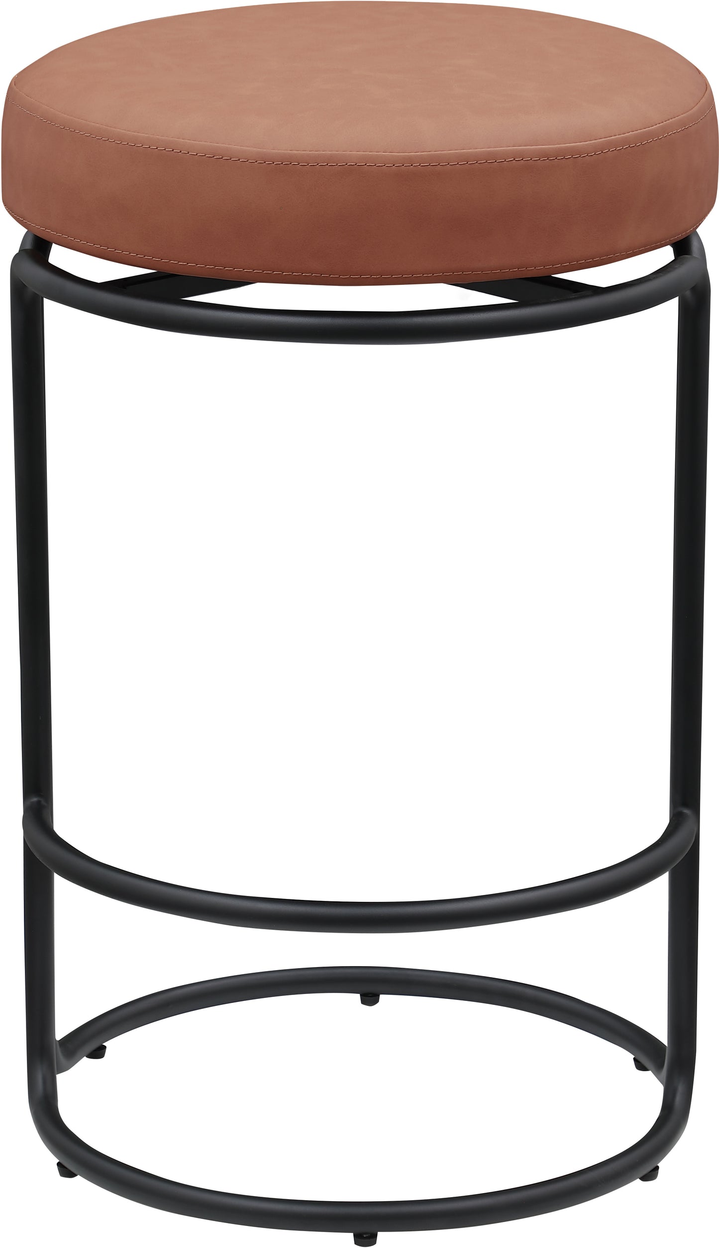 globus cognac vegan leather counter stool