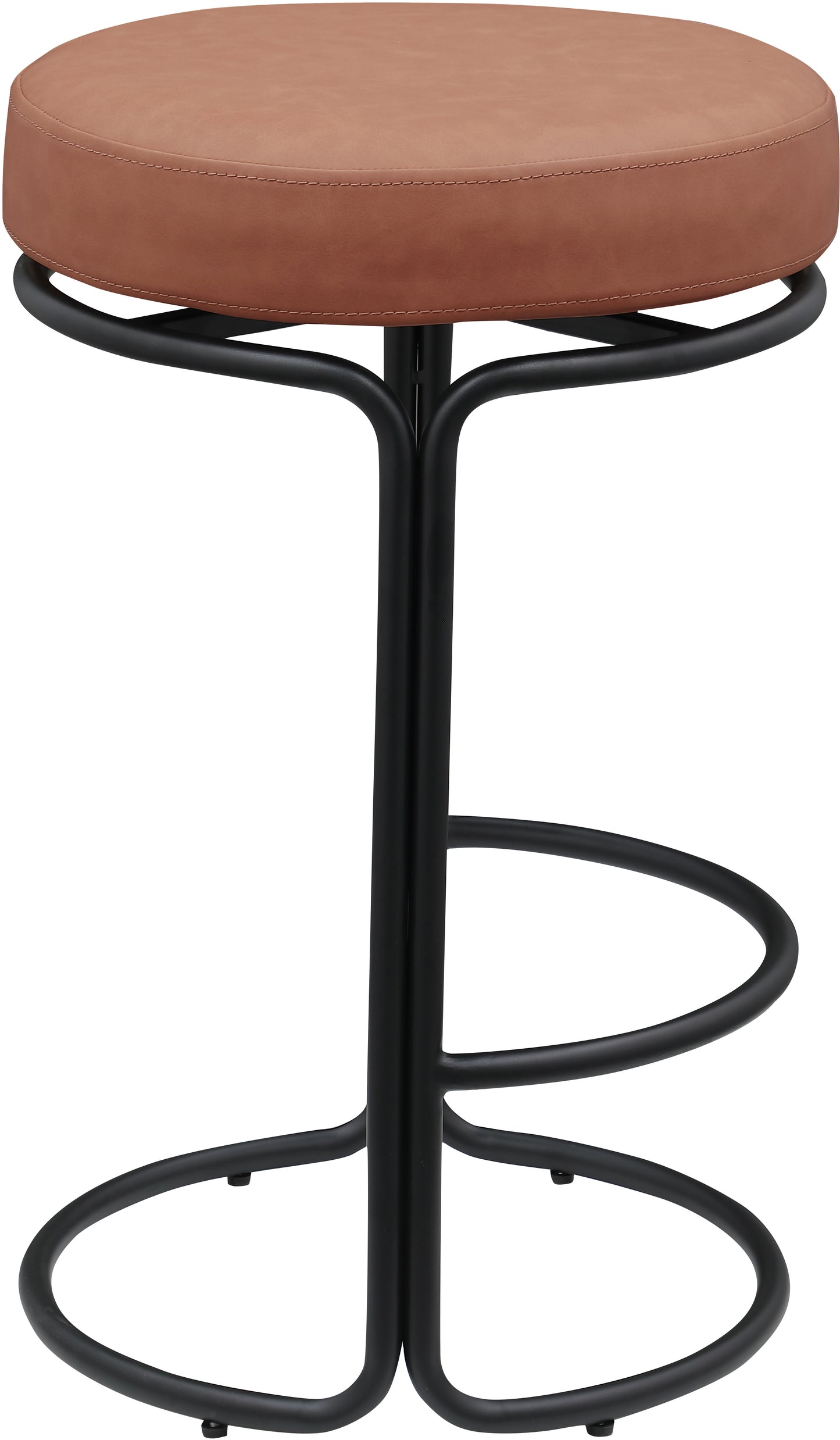 globus cognac vegan leather counter stool