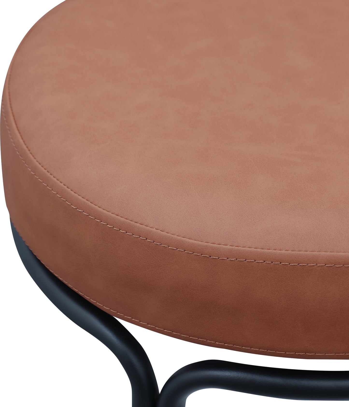 globus cognac vegan leather counter stool