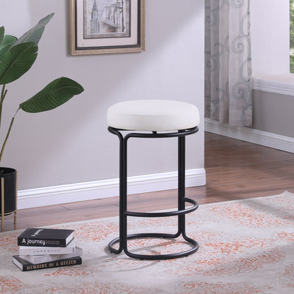 Globus Cream Vegan Leather Counter Stool