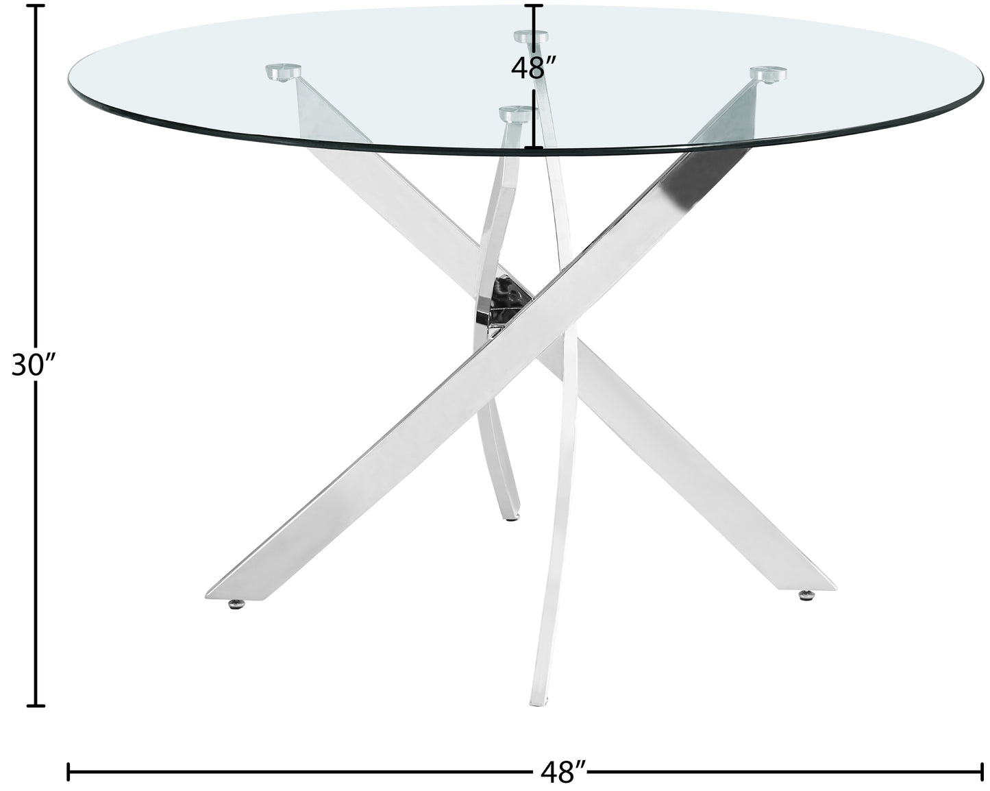 oakhill chrome dining table t