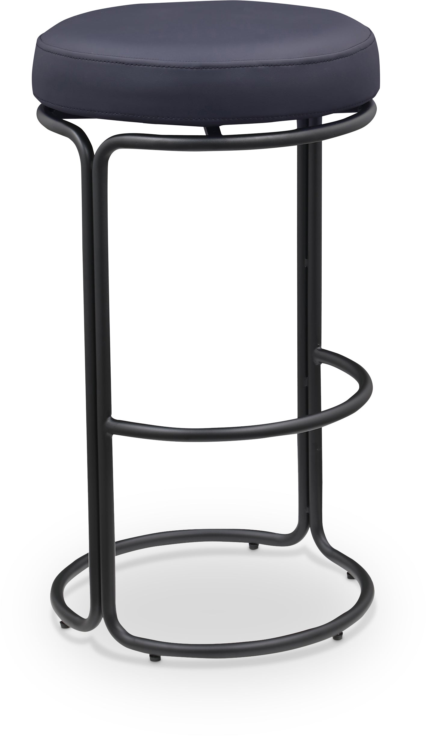 globus black vegan leather bar stool