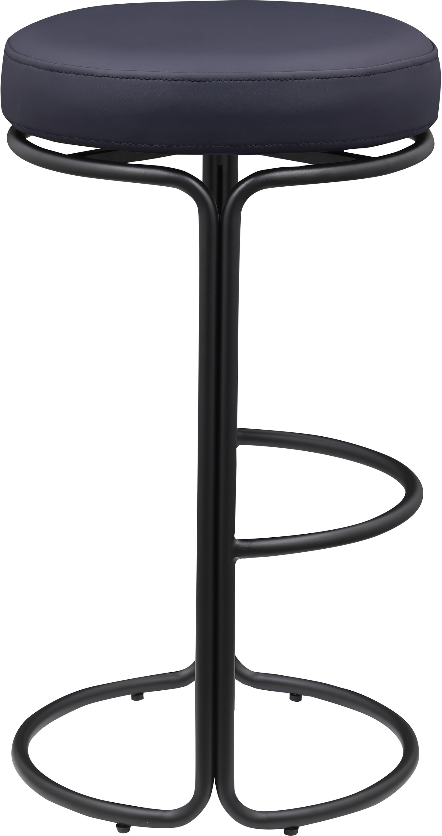 globus black vegan leather bar stool