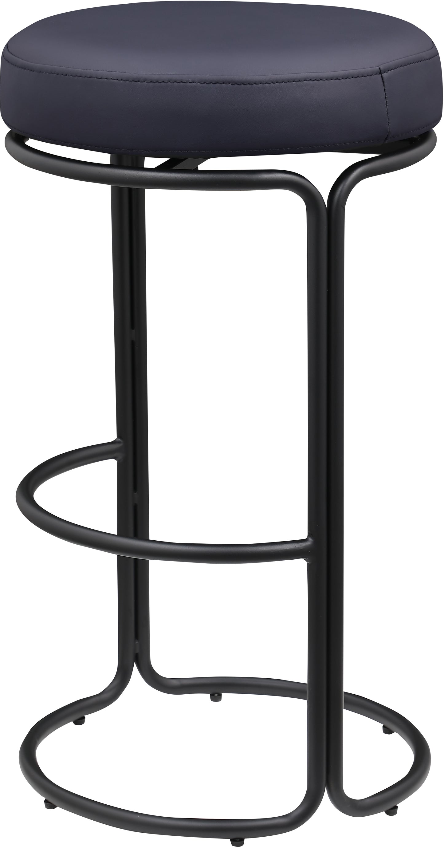 globus black vegan leather bar stool