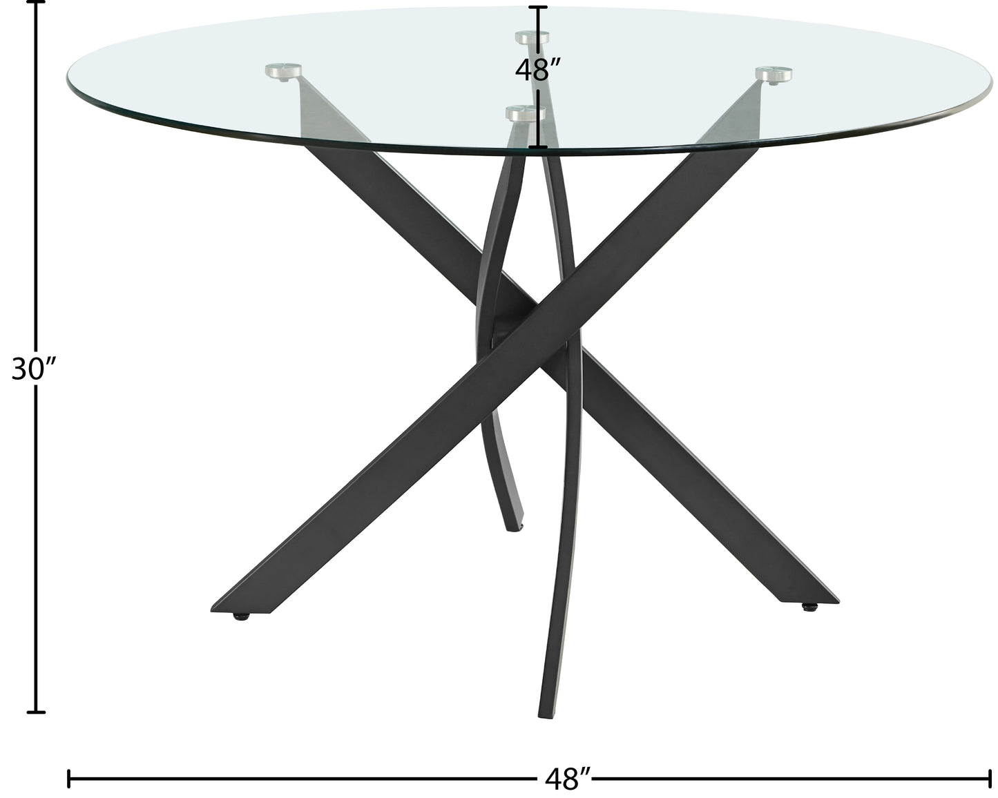 oakhill matte black dining table t