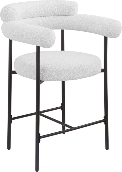 Santorini Cream Boucle Fabric Counter Stool