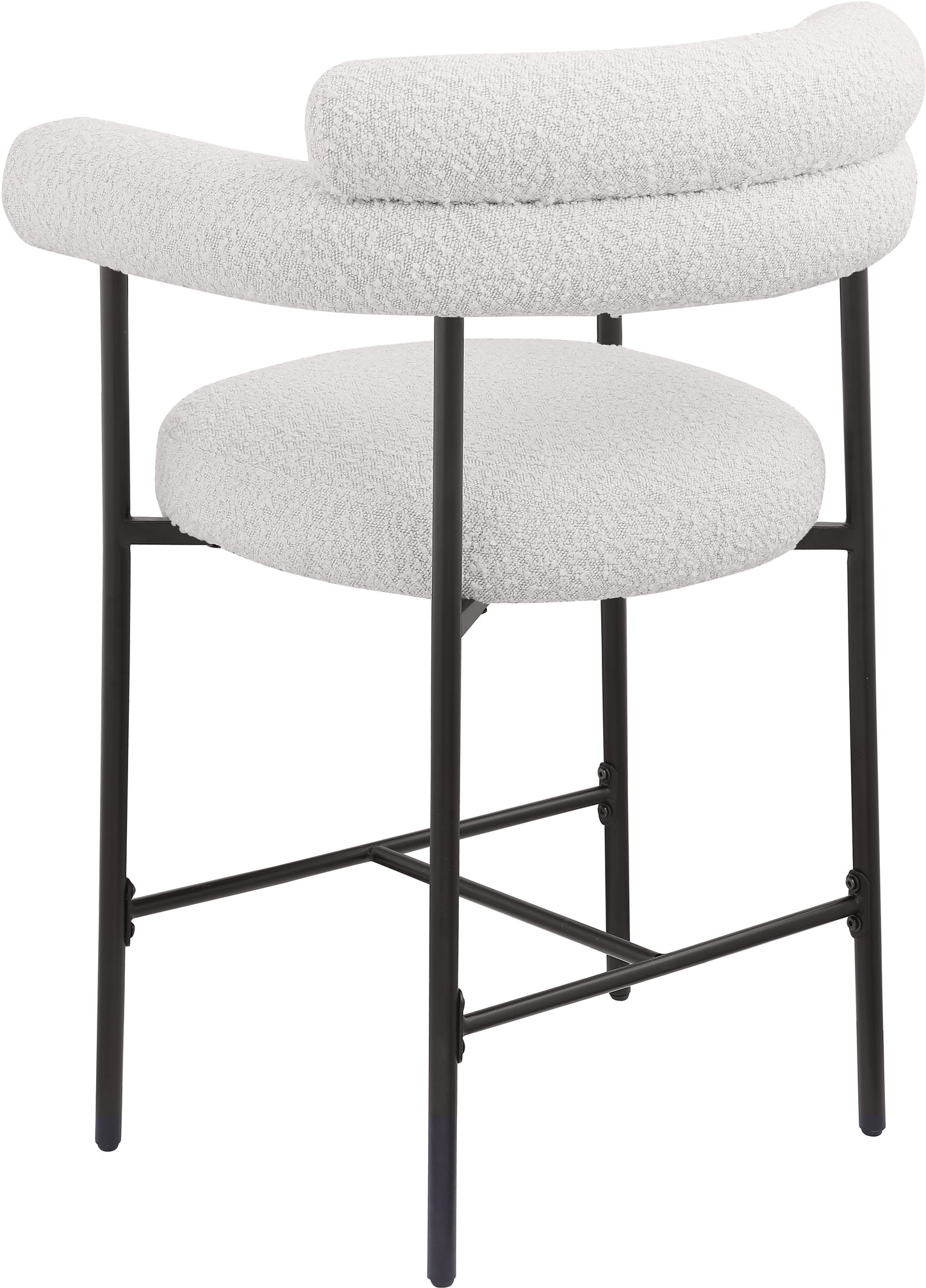 santorini cream boucle fabric counter stool