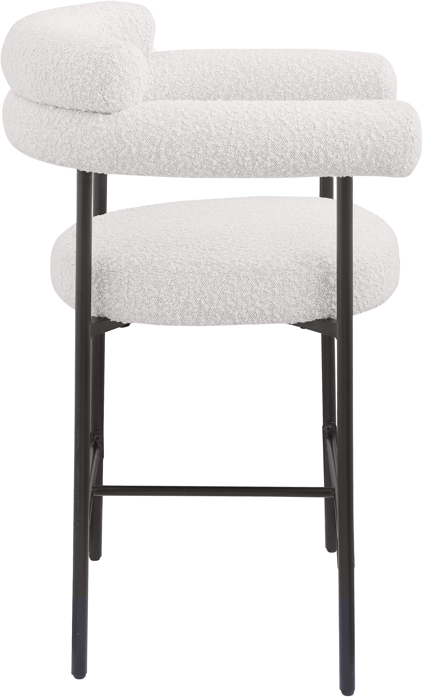 santorini cream boucle fabric counter stool