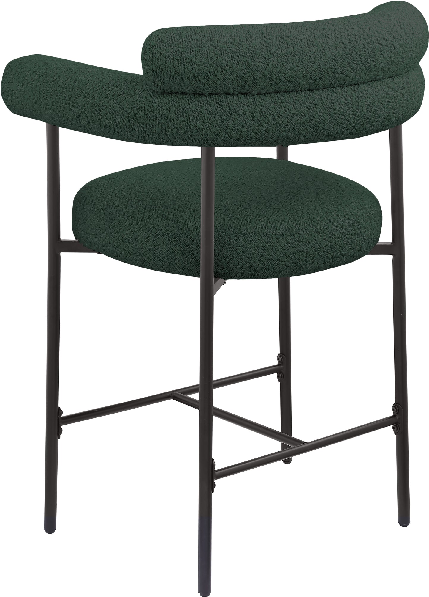 santorini green boucle fabric counter stool