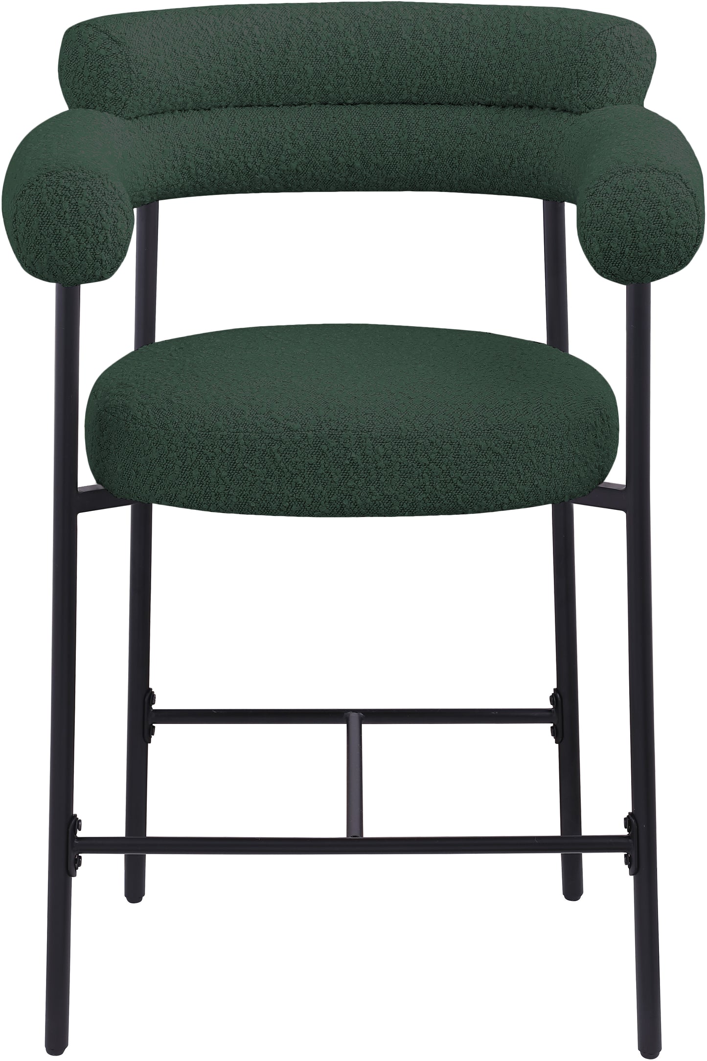 santorini green boucle fabric counter stool