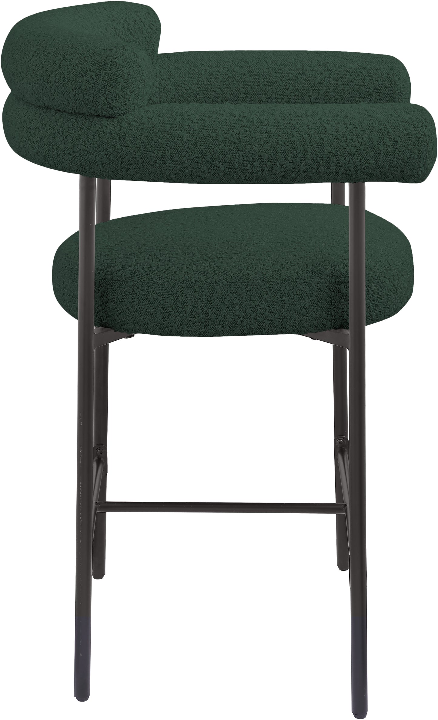 santorini green boucle fabric counter stool