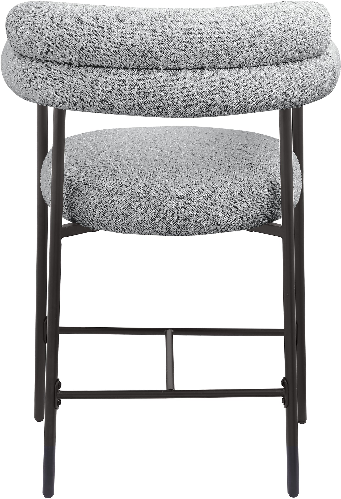 santorini grey boucle fabric counter stool