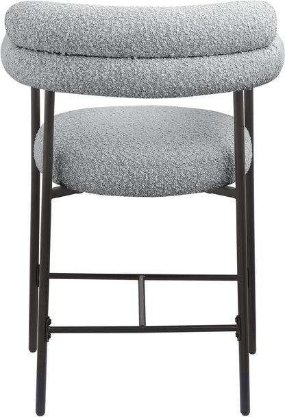 Santorini Grey Boucle Fabric Counter Stool