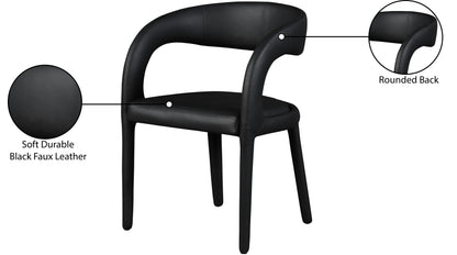 Alexis Black Faux Leather Dining Chair C