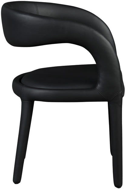 Alexis Black Faux Leather Dining Chair C