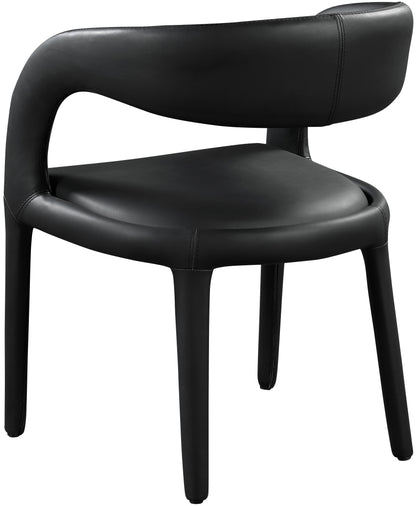 Alexis Black Faux Leather Dining Chair C