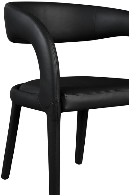 Alexis Black Faux Leather Dining Chair C