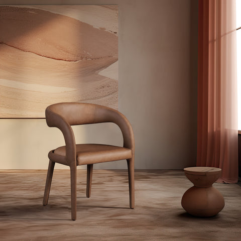 Alexis Brown Faux Leather Dining Chair C