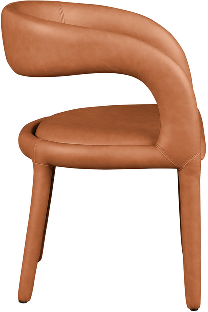 Alexis Cognac Faux Leather Dining Chair C