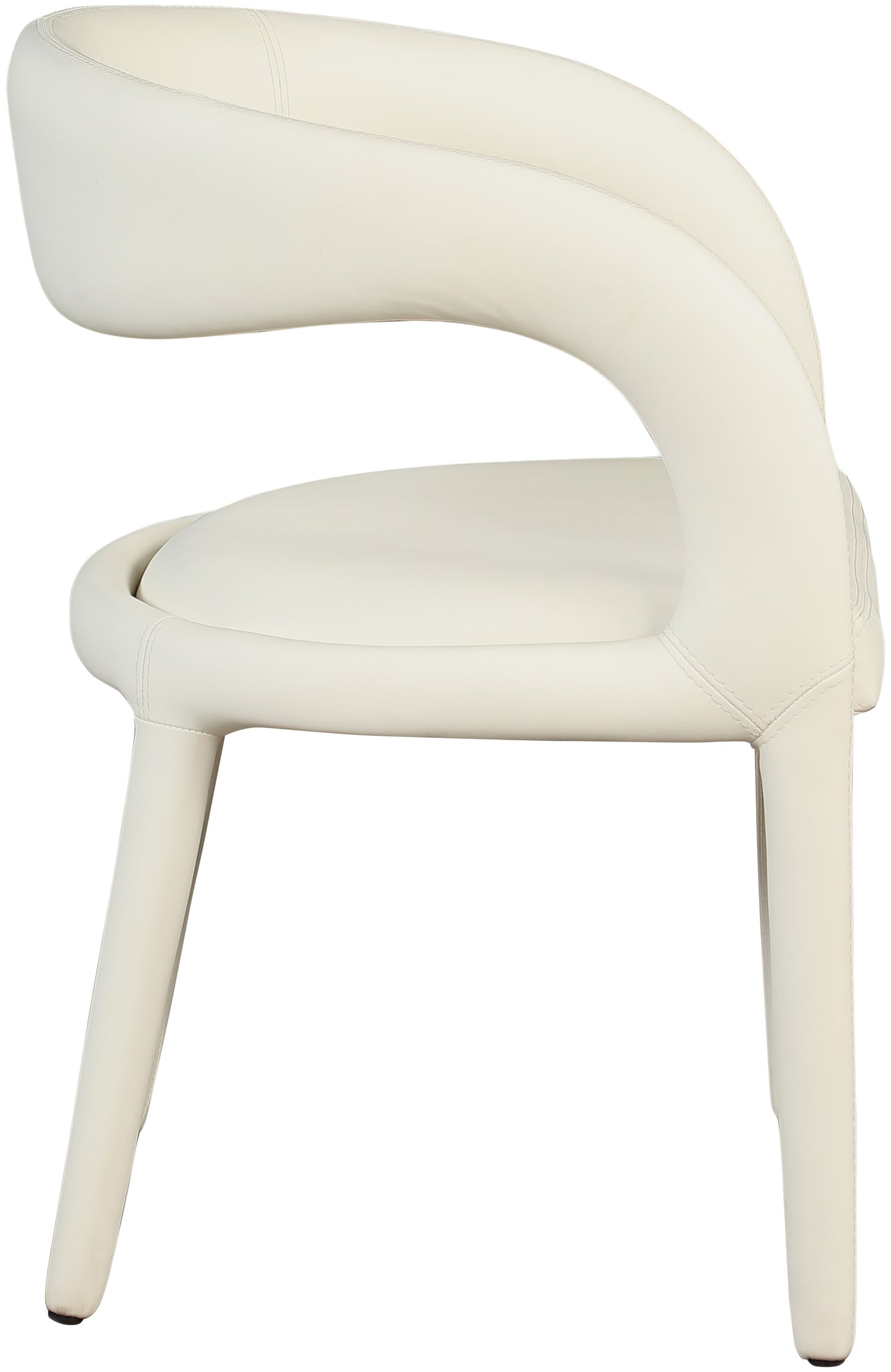 alexis cream faux leather dining chair c