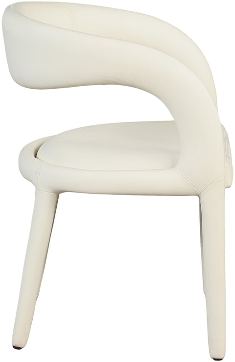Alexis Cream Faux Leather Dining Chair C