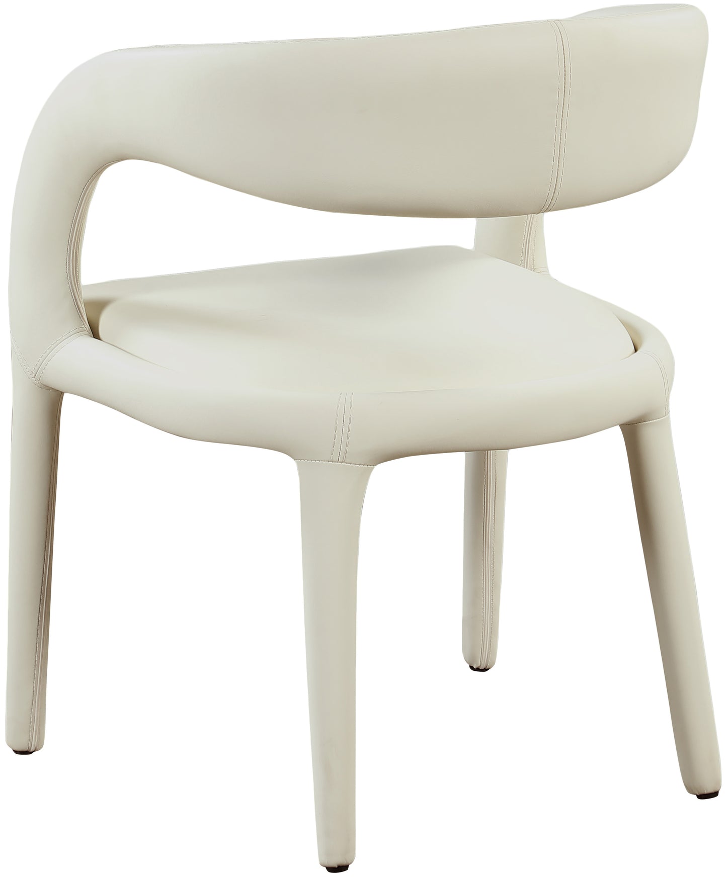 alexis cream faux leather dining chair c