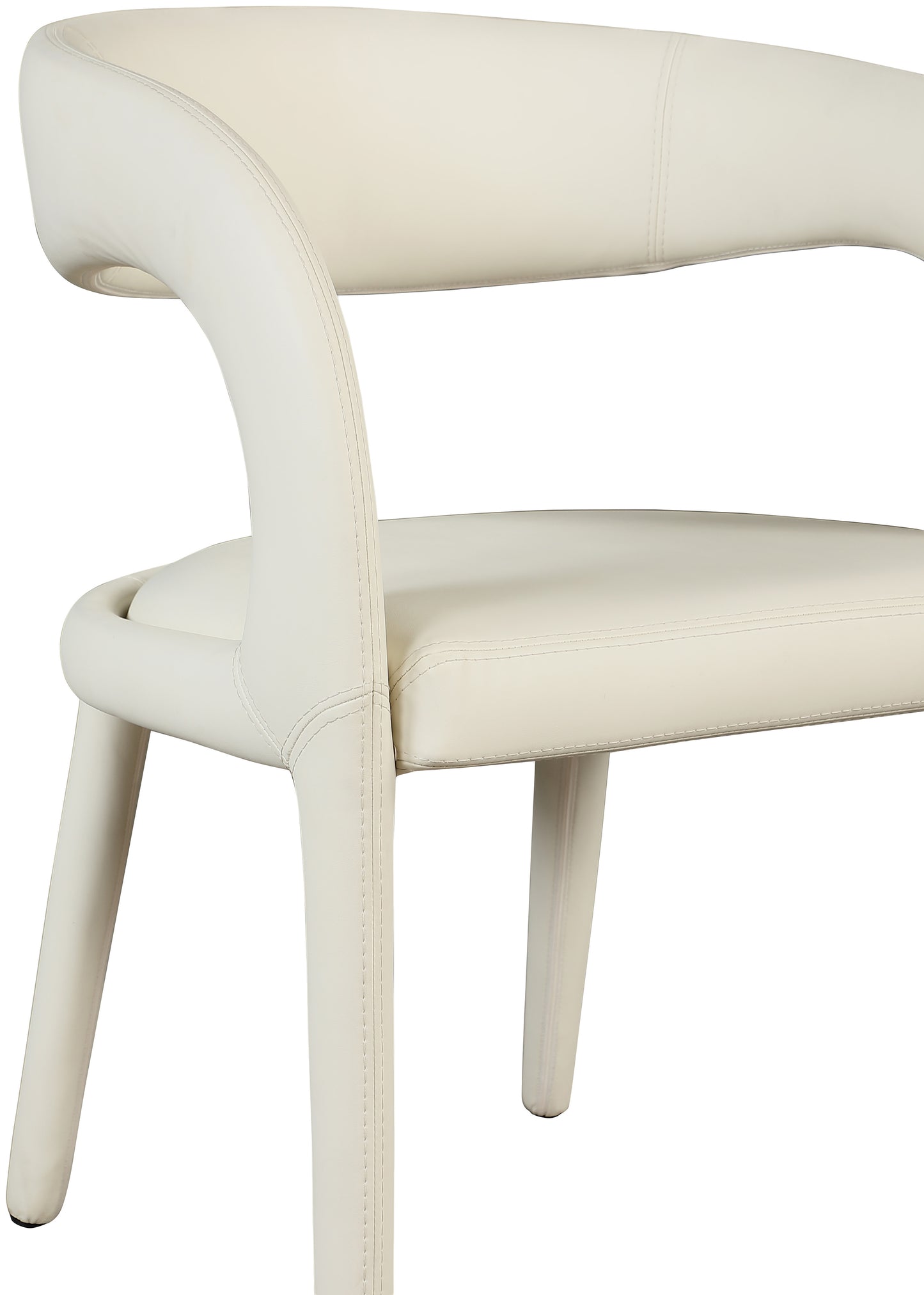 alexis cream faux leather dining chair c