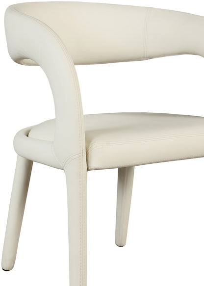 Alexis Cream Faux Leather Dining Chair C