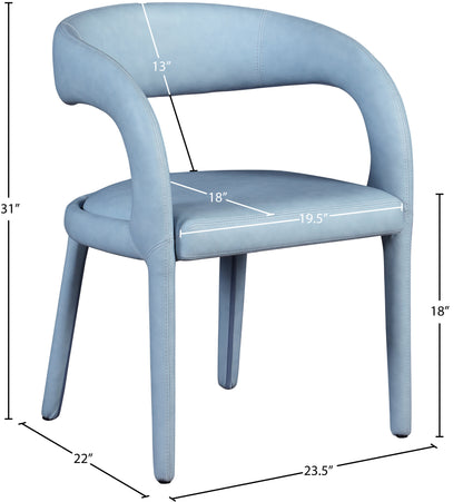 Alexis Light Blue Faux Leather Dining Chair C