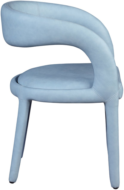 Alexis Light Blue Faux Leather Dining Chair C