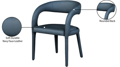 Alexis Navy Faux Leather Dining Chair C