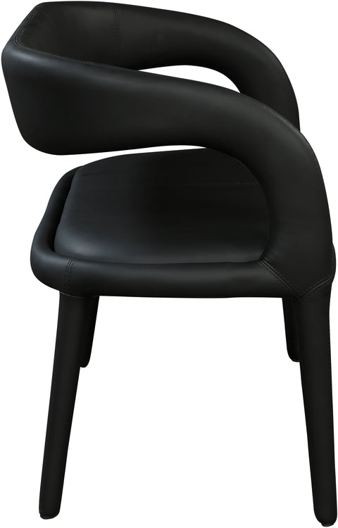 Alexis Black Faux Leather Bench Black